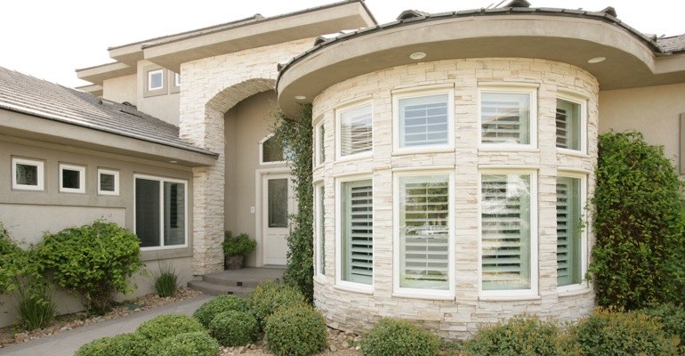 Exterior view of shutters Tampa home